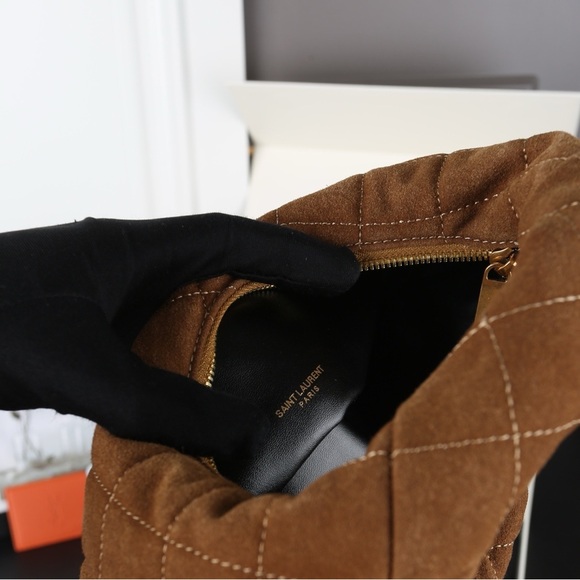 Yves Saint Laurent Brown Quilted Tote - Picture 2 of 9